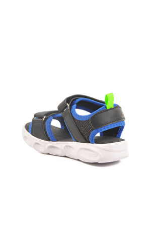 Mavi Cırtlı Işıklı Erkek Çocuk Spor Sandalet 018127 P