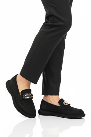 Siyah Süet Kadın Casual Ayakkabı 547828 Z