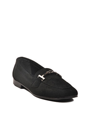 Siyah Süet Hafif Esnek Kadın Casual Ayakkabı 572433 Z