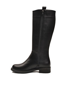 Siyah Cilt İçi Polarlı Fermuarlı Kadın Çizme 224578 Z