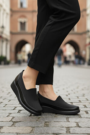 Siyah Floter Tekstil Kadın Casual Ayakkabı 651586 Z