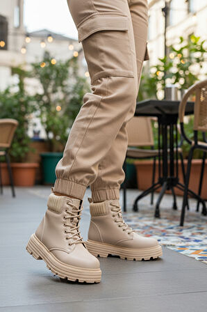 Bej Polarlı Kaymaz Taban Kadın Bot Serpa 5200 Z