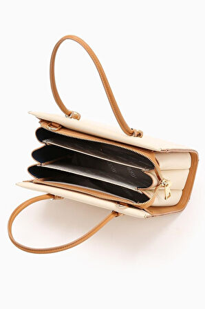 Krem Kadın El ve Omuz Çantası 930156