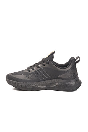 Siyah Fileli Hafif Esnek Unisex Spor Ayakkabı PCI-11068 G