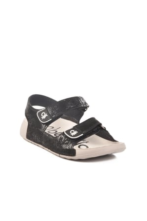 Siyah Cırtlı Hafif Kız Çocuk Sandalet BN-1419 F