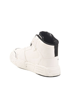 Beyaz Cırtlı Bilek Boy Erkek Çocuk Sneaker King Uzun F