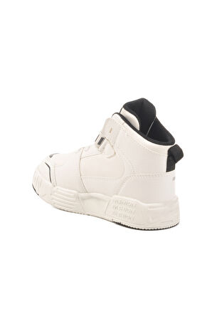 Beyaz Cırtlı Bilek Boy Erkek Çocuk Sneaker King Uzun P