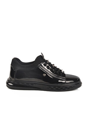 Siyah Rugan Hakiki Deri Erkek Sneaker 70819 M