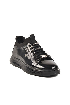 Siyah Rugan Hakiki Deri Erkek Sneaker 70819 M