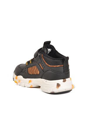 Siyah Cırtlı Hafif Unisex Bebek Spor Ayakkabı 2063 B