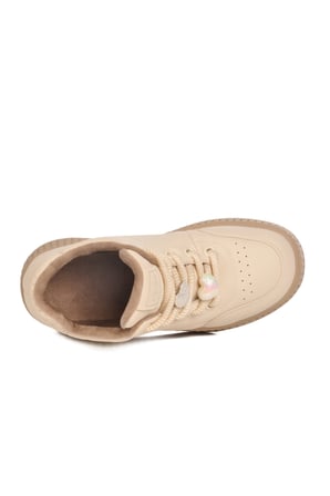 Bej İçi Polarlı Soğuğa Dayanıklı Kadın Sneaker 25K419-1 Z
