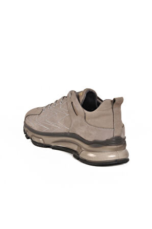 Gri Bağcıklı Hakiki Deri Erkek Spor Ayakkabı 2623 M