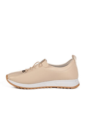 Bej Lastik Bağcıklı Kadın Casual Ayakkabı 027 Z