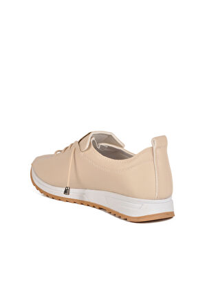 Bej Lastik Bağcıklı Kadın Casual Ayakkabı 027 Z