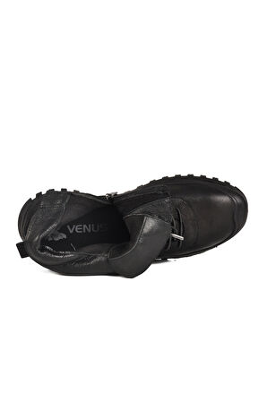 Siyah Vizon Nubuk Hakiki Deri Kadın Bot 2413554K Z