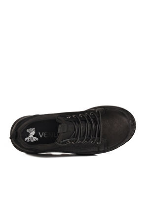 Siyah Nubuk Hakiki Deri Kadın Casual Ayakkabı 2551701K Z