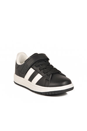 Siyah Cırtlı Hafif Erkek Çocuk Sneaker Cooper F