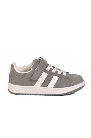 Gri Nubuk Cırtlı Hafif Erkek Çocuk Sneaker Cooper F