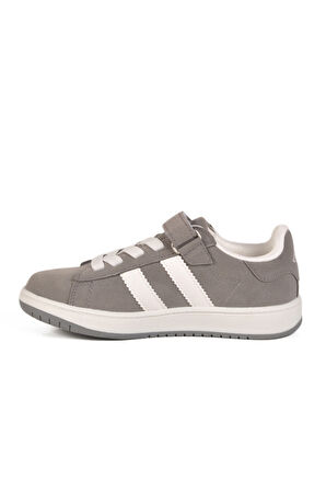 Gri Nubuk Cırtlı Hafif Erkek Çocuk Sneaker Cooper F