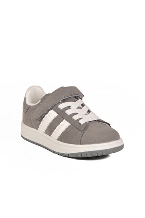 Gri Nubuk Cırtlı Hafif Erkek Çocuk Sneaker Cooper F