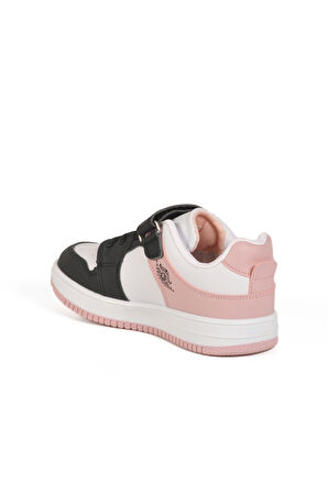 Pudra Cırtlı Kız Çocuk Sneaker Haykat Kısa F