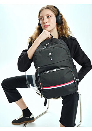Siyah Unisex Sırt Çantası 07PCT18001-L