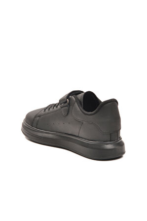 Siyah Cırtlı Hafif Unisex Çocuk Spor Ayakkabı 2540-26K F