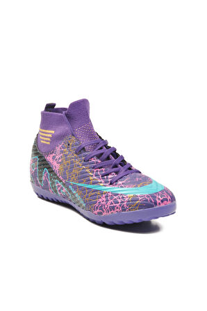 Mor Turkuaz Çoraplı Erkek Halı Saha Ayakkabısı Air 565 M