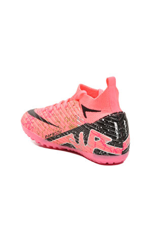 Pembe Siyah Çoraplı Çocuk Halı Saha Ayakkabısı Air 600 F