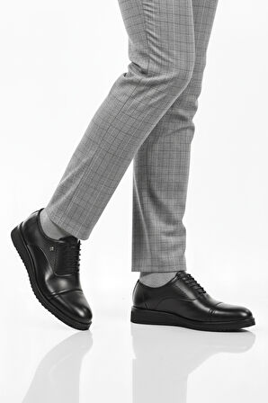 Siyah Eva Taban Hafif Hakiki Deri Erkek Klasik Ayakkabı 3250 M