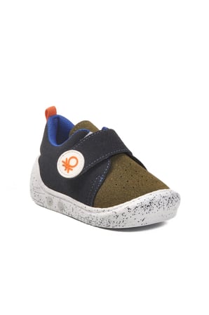 Lacivert Cırtlı Hafif Esnek Bebek Ayakkabı BN-32110 B