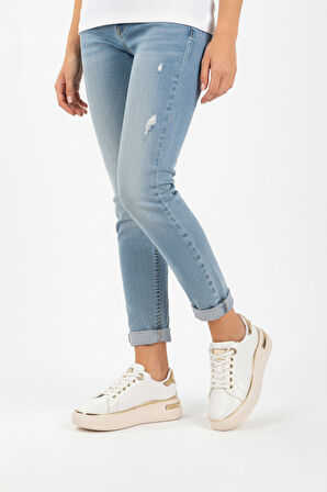 Beyaz Bağcıklı Hafif Esnek Kadın Sneaker Lady 028 Z
