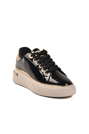 Siyah Rugan Bağcıklı Hafif Kadın Sneaker Lady 029 Z