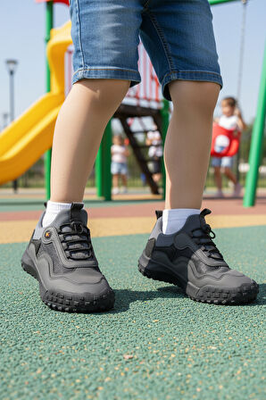 Füme Suni Deri Çocuk Outdoor Ayakkabı G63 Kids F