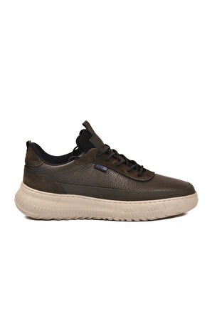 Haki Hakiki Deri Memory Foam Erkek Casual Ayakkabı 152-22487 M