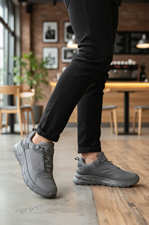 Füme Bağcıklı Erkek Yürüyüş ve Spor Ayakkabı Rainy M