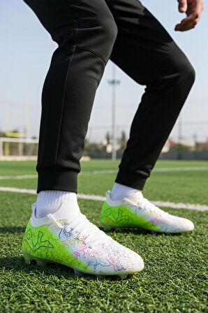 Beyaz Yeşil Bilekten Sarmalı Erkek Krampon MH-252-153 M