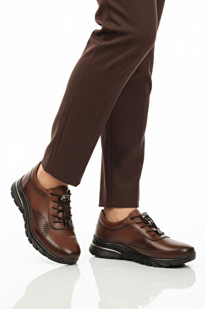 Taba Hakiki Deri Anatomik Kadın Casual Ayakkabı PLV020 Z