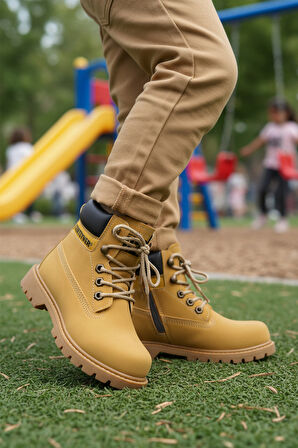 Camel Nubuk Kaymaz Unisex Çocuk Bot 921 F
