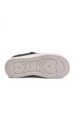 Siyah Beyaz Bağcıklı Unisex Spor Ayakkabı BNI-12152 G
