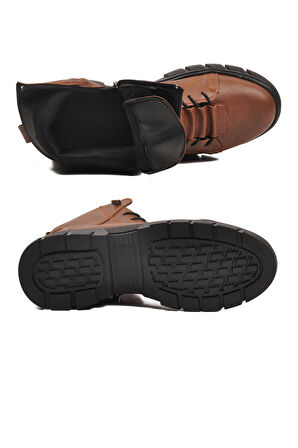 Taba İçi Polarlı Kaymaz Fermuarlı Erkek Bot 660 M