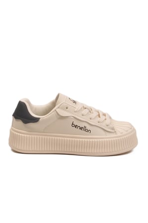 Bej Bağcıklı Unisex Spor Ayakkabı BNI-12152 G