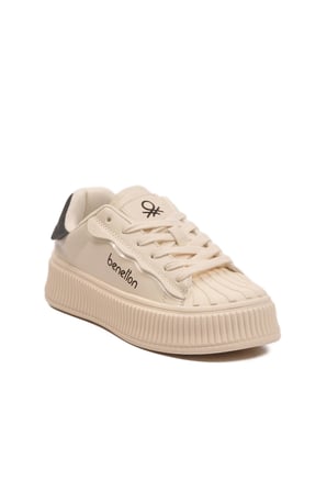 Bej Bağcıklı Unisex Spor Ayakkabı BNI-12152 G