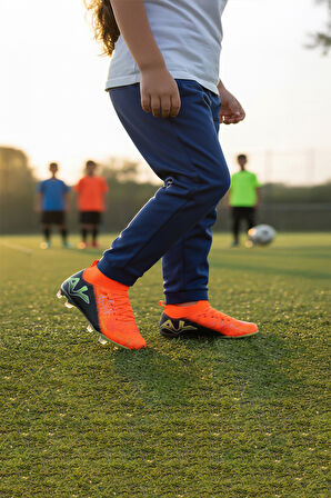 Turuncu Siyah Bilekten Çoraplı Erkek Çocuk Krampon FK-252-153 F