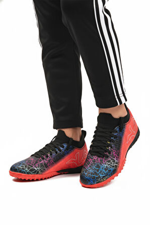 Siyah Fuşya Bilekten Lastikli Unisex Halı Saha Ayakkabısı GH-252-153 G