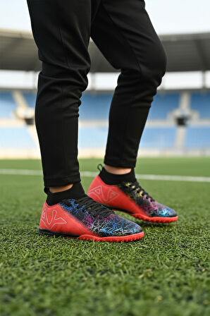 Siyah Fuşya Bilekten Lastikli Unisex Halı Saha Ayakkabısı GH-252-153 G