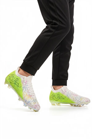 Beyaz Yeşil Bilekten Çoraplı Unisex Krampon GK-252-153 G