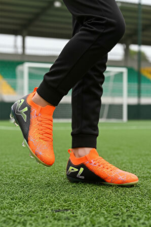 Turuncu Siyah Bilekten Çoraplı Unisex Krampon GK-252-153 G