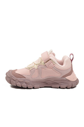 Pudra Cırtlı Hafif Esnek Kaymaz Kız Çocuk Spor Ayakkabı 22678 P