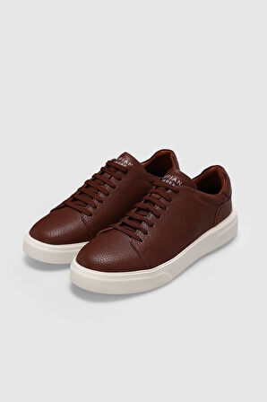 Taba Hakiki Deri Bağcıklı Erkek Sneaker Tommy M